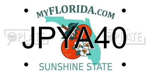 JPYA40 Florida License Plate
