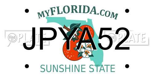 JPYA52 Florida License Plate