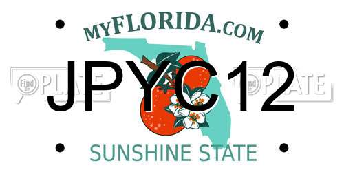 JPYC12 Florida License Plate