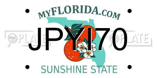 JPYI70 Florida License Plate