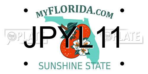 JPYL11 Florida License Plate
