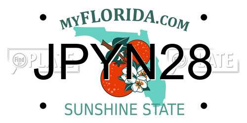 JPYN28 Florida License Plate