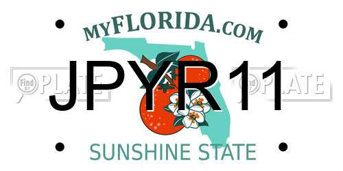 JPYR11 Florida License Plate