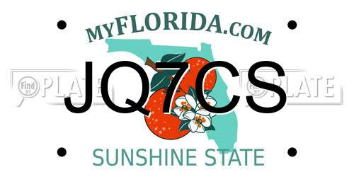JQ7CS Florida License Plate