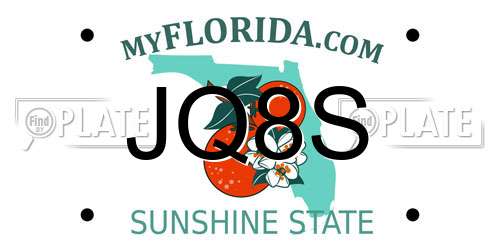 JQ8S Florida License Plate