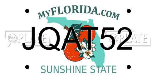 JQAT52 Florida License Plate