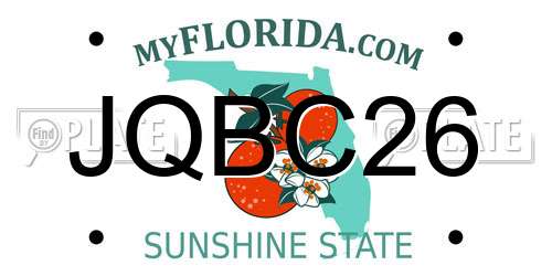 JQBC26 Florida License Plate
