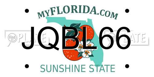 JQBL66 Florida License Plate