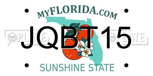 JQBT15 Florida License Plate