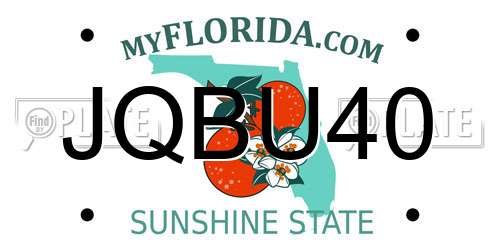 JQBU40 Florida License Plate