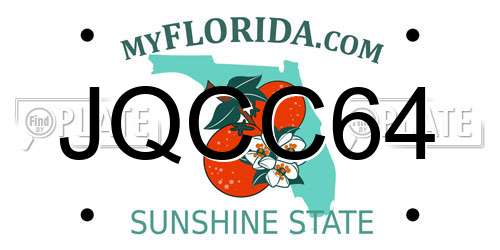 JQCC64 Florida License Plate