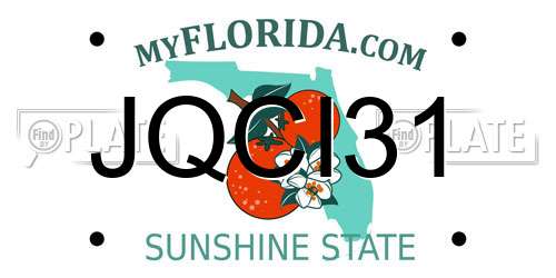 JQCI31 Florida License Plate