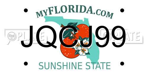 JQCJ99 Florida License Plate