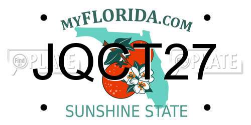 JQCT27 Florida License Plate