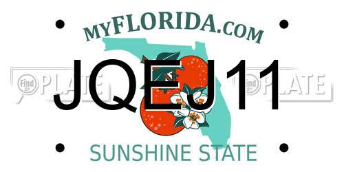 JQEJ11 Florida License Plate