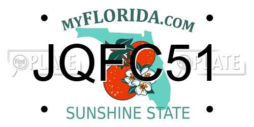 JQFC51 Florida License Plate