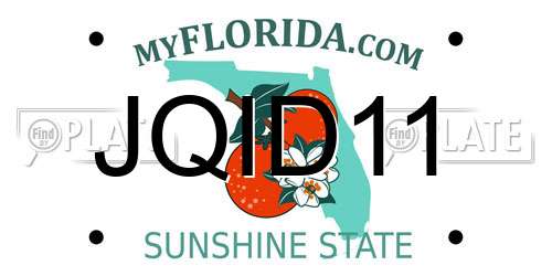 JQID11 Florida License Plate