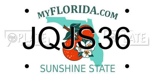 JQJS36 Florida License Plate