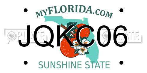 JQKC06 Florida License Plate