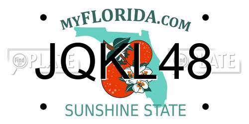 JQKL48 Florida License Plate