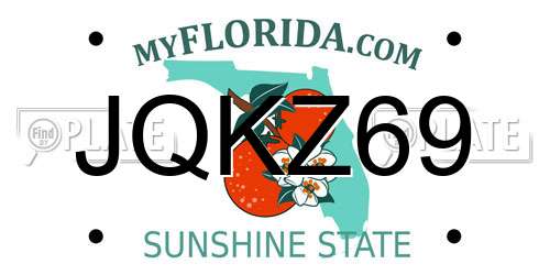 JQKZ69 Florida License Plate