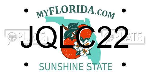 JQLC22 Florida License Plate