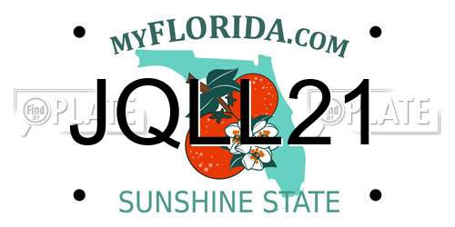 JQLL21 Florida License Plate