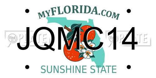 JQMC14 Florida License Plate