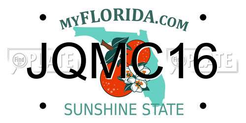 JQMC16 Florida License Plate