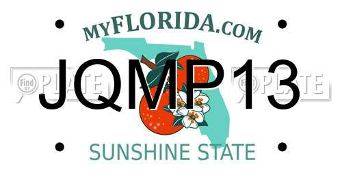 JQMP13 Florida License Plate
