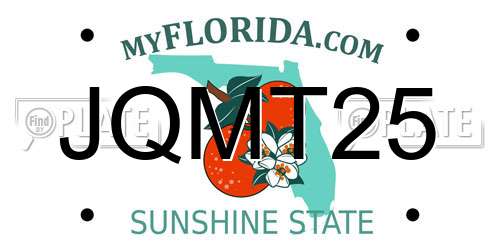 JQMT25 Florida License Plate