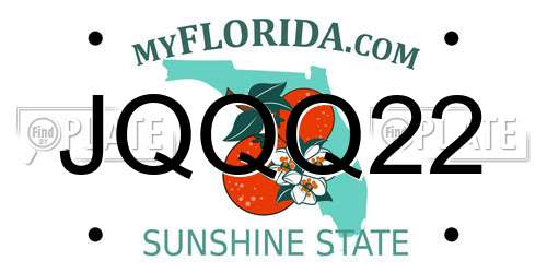 JQQQ22 Florida License Plate
