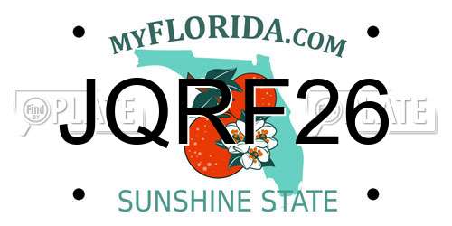JQRF26 Florida License Plate