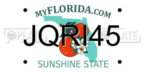 JQRI45 Florida License Plate