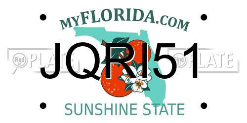 JQRI51 Florida License Plate