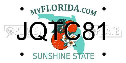 JQTC81 Florida License Plate