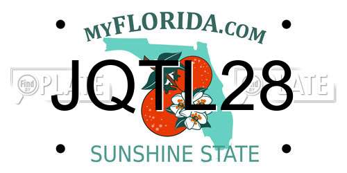 JQTL28 Florida License Plate