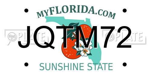 JQTM72 Florida License Plate