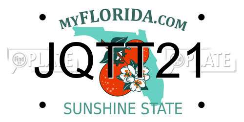 JQTT21 Florida License Plate