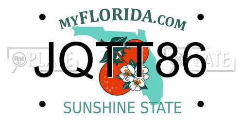 JQTT86 Florida License Plate