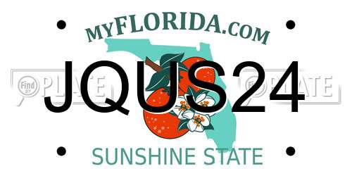 JQUS24 Florida License Plate