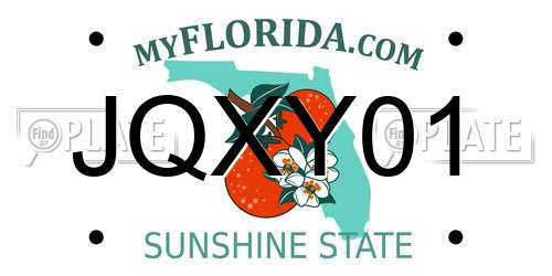 JQXY01 Florida License Plate
