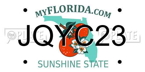 JQYC23 Florida License Plate