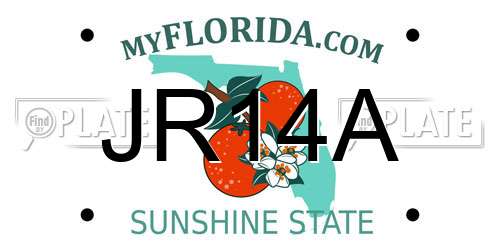 JR14A Florida License Plate