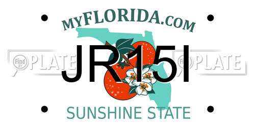 JR15I Florida License Plate