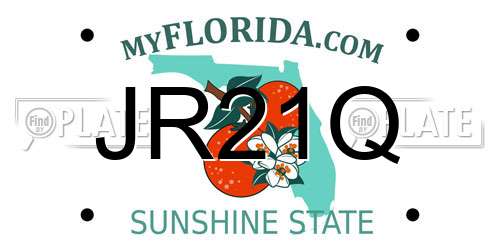 JR21Q Florida License Plate