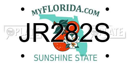JR282S Florida License Plate