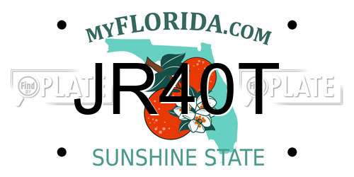 JR40T Florida License Plate