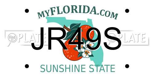 JR49S Florida License Plate