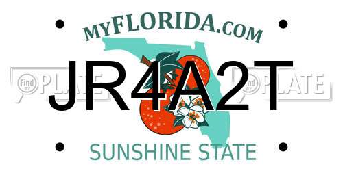 JR4A2T Florida License Plate